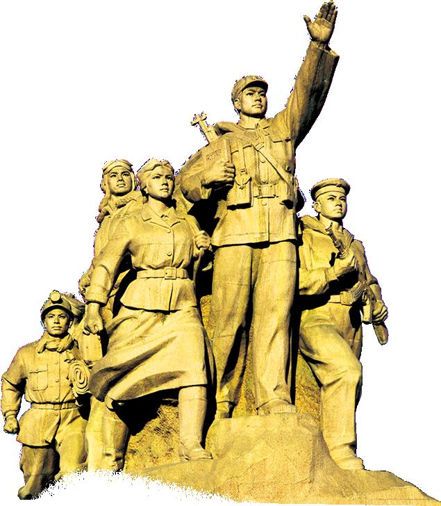 英雄战士雕塑png图片