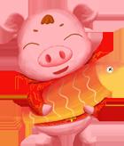 可爱卡通贺岁小猪免扣猪年素材图片（15张）