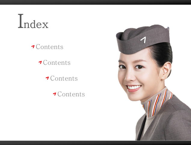 韩亚航空公司网页风公司介绍PPT公司模板
